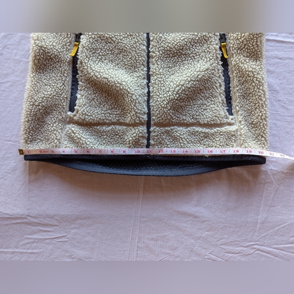 L.L. Bean Sherpa Deep Pile Fleece Men's Vest Medium Full Zip Ivory - Picture 11 of 11